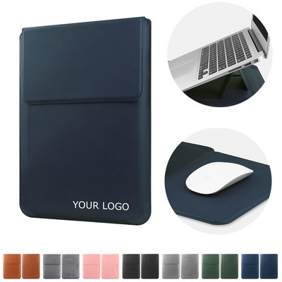 Laptop Sleeve Case Leather Bag with Stand Compatible